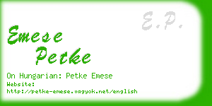 emese petke business card